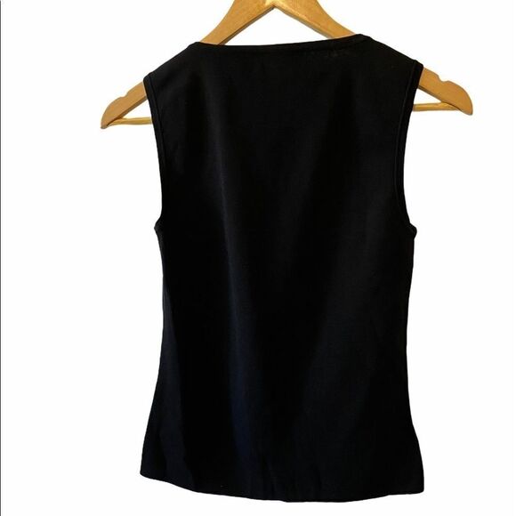 CABLE & GUAGE Black Knit Wide Strap Tank Top S - Picture 4 of 5